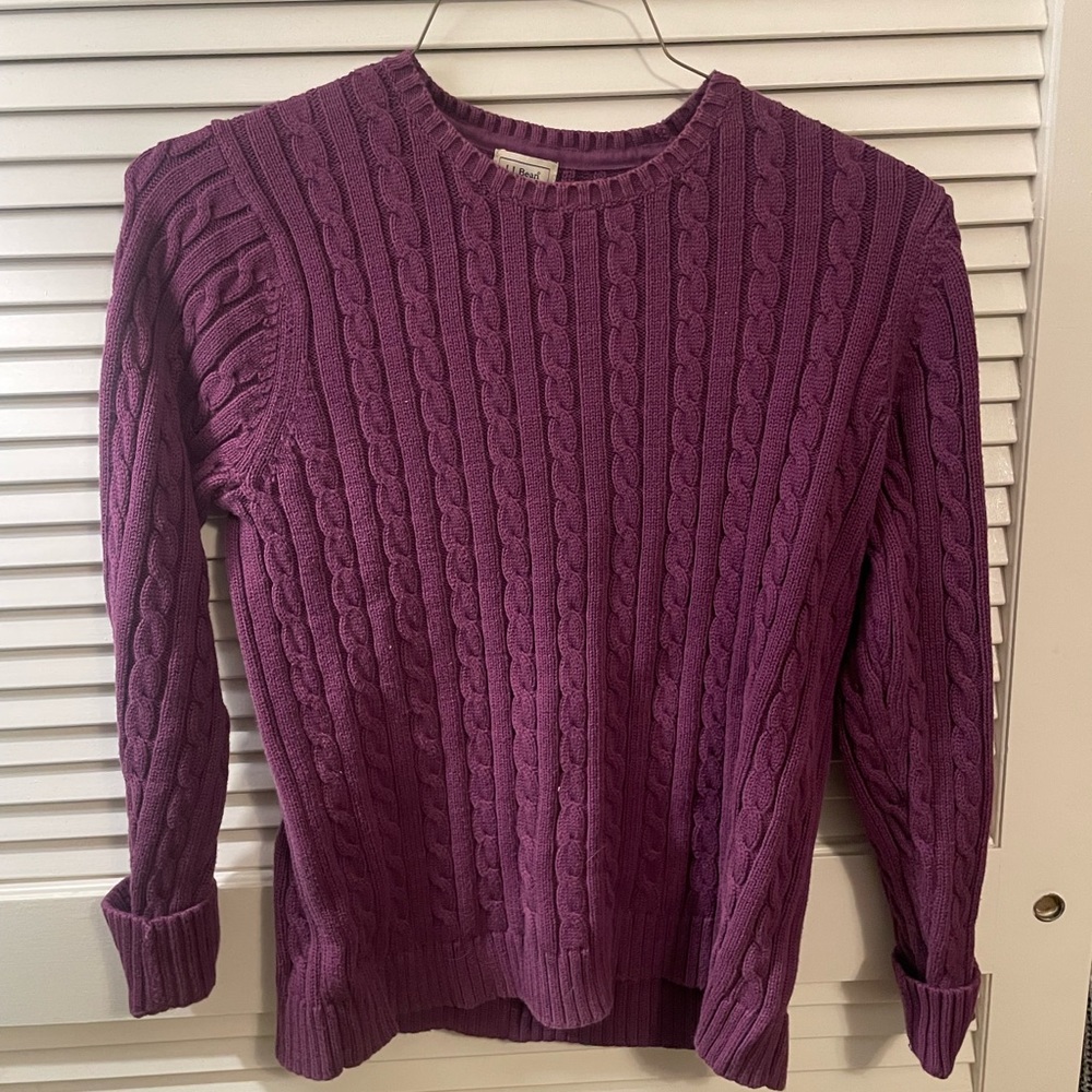 L. L. Bean Long Sleeve Sweater Purple